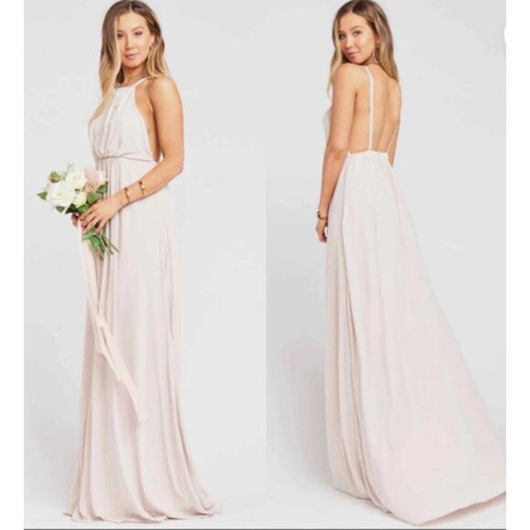 SHOW ME YOUR‎ MUMU Amanda Backless Maxi Dress Tan Beige Extra Small XS - Picture 1 of 5